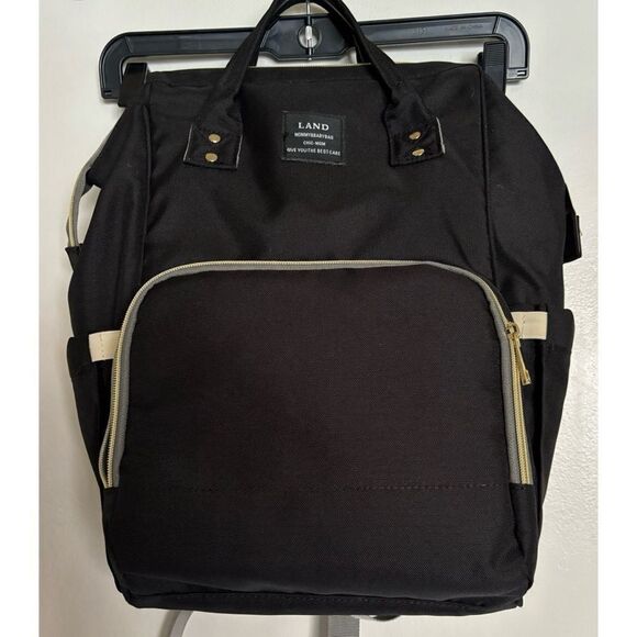 Land Baby Diaper Bag Large Capacity Mommy Backpack in Black- Exellent main image 5